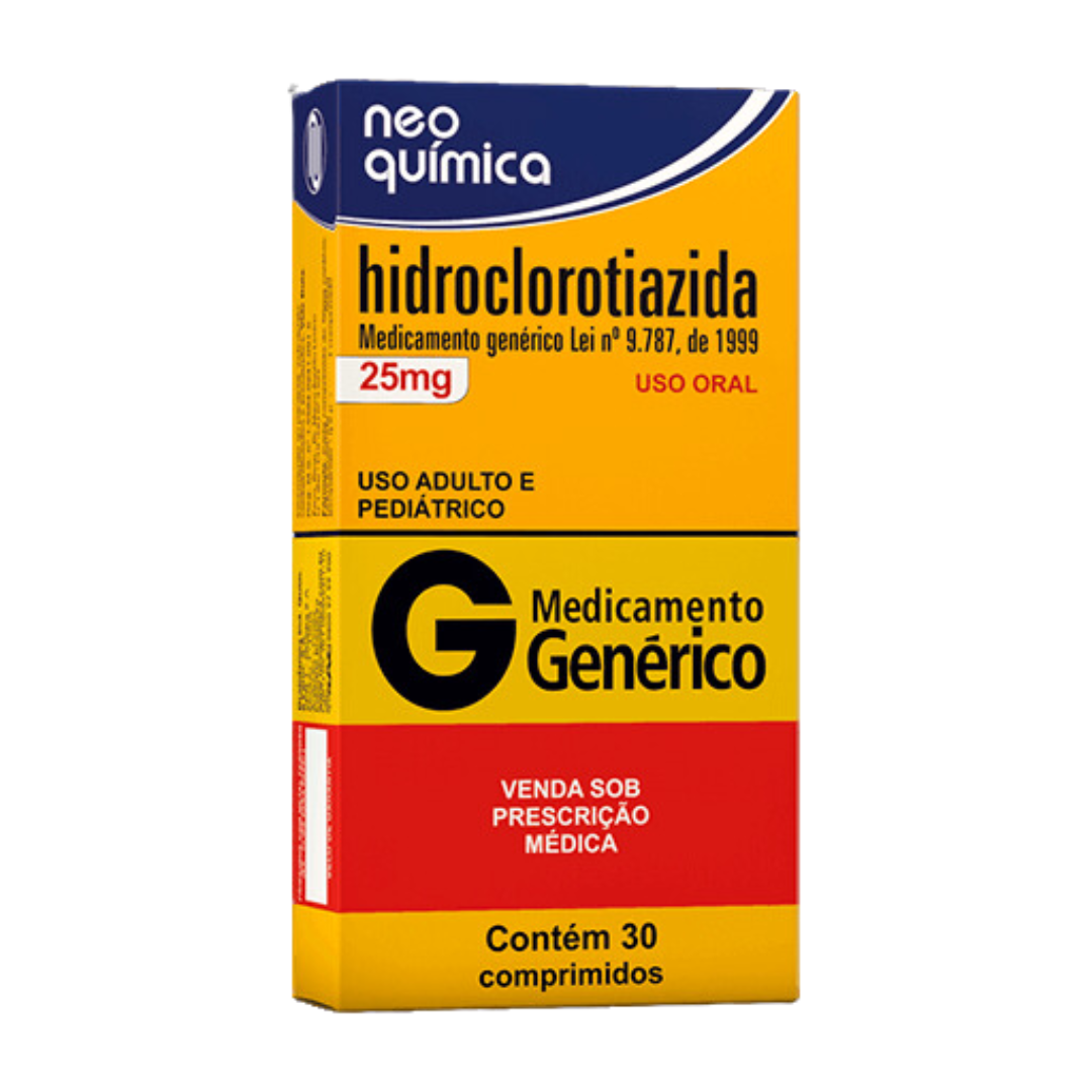 HIDROCLOROTIAZIDA (25MG)/30 COMPRIMIDOS