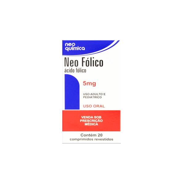 ACIDO FOLICO NEOFOLICO 5 MG/COMPRIMIDOS/20 COMPRIMIDOS